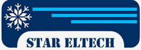 Logo of Star Eltech with a snowflake and blue stripes.