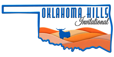 Logo with Oklahoma map for Oklahoma Hills Invitational.