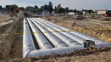 Detention System for commercial excavation in Kalsipell, MT 