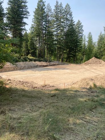 Foundation prep with an excavator.  Location kalispell, MT 