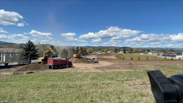 Exporting and importing material for our excavation project located in Kalispell, MT. 