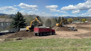 Exporting and importing material for our excavation project located in Kalispell, MT. 