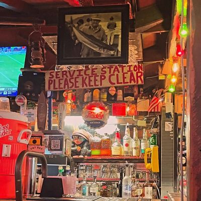 the Service Area at the bar where guests are invited to order. 