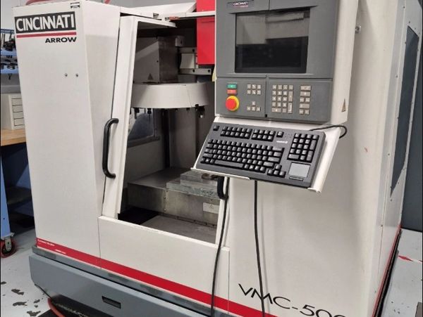 Cincinnati Arrow VMC-500 vertical machining center in a workshop.