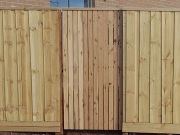 Standard Capped Timber Fence and Timber Gate