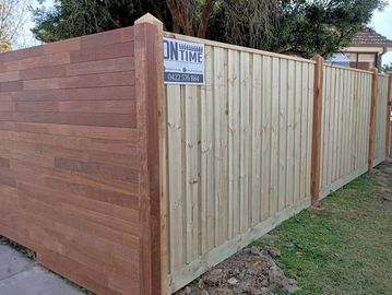 Merbau Fence and Exposed & Capped Timber Fence