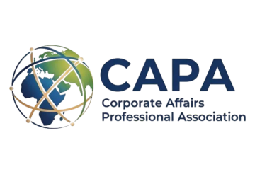 Logo of CAPA with a globe and network design.
