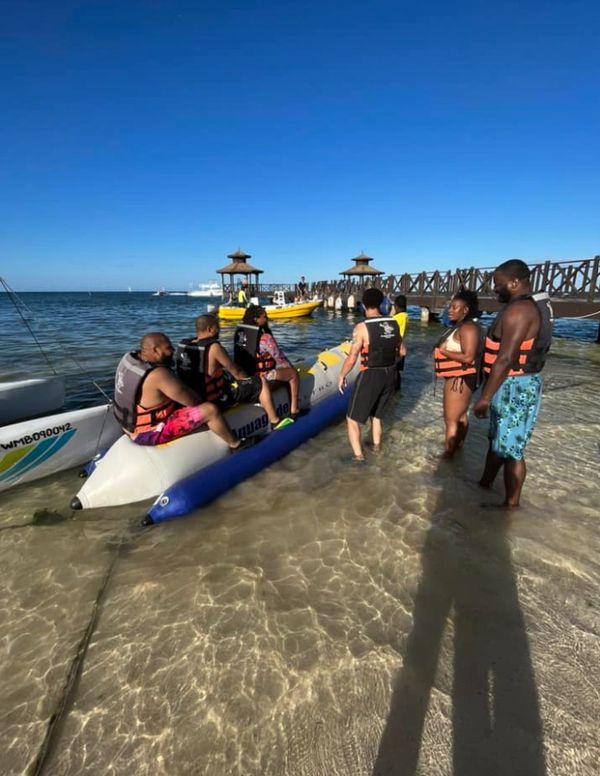 Jamaica kayak ride in the ocean