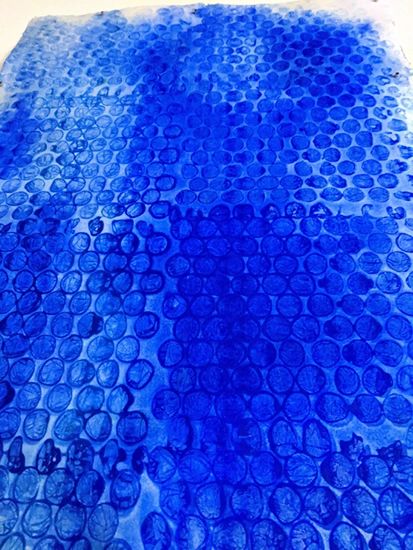 Seeking the Sound of Cobalt Blue_Air, 2020, acrylic on museum board, 42 x 30 in