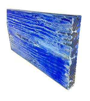 Seeking the Sound of Cobalt Blue_Beach Find, 2018, wood, acrylic, ink on found object
