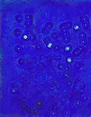 Ellen Hackl Fagan, Seeking the Sound of Cobalt Blue_16, 2014, ink, pigment, acrylic on yupo paper