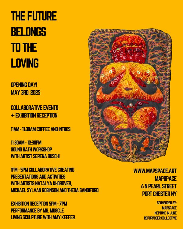 The Future Belongs to the Loving exhibition graphic