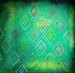 Bounty-Green by Ellen Hackl Fagan, Ink, acrylic, pigment, repurposed paper