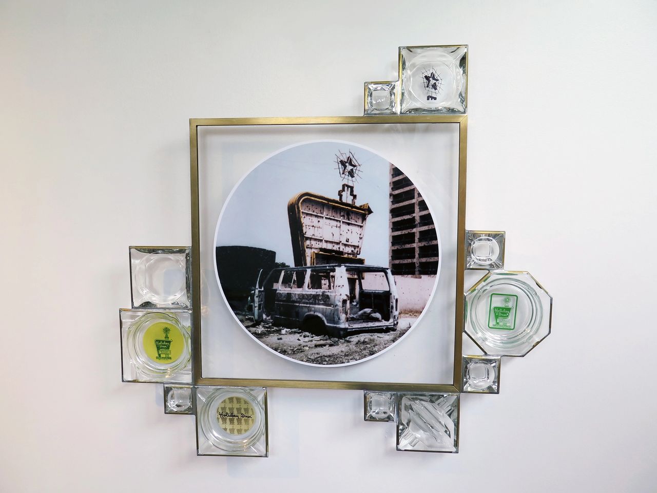 Richard Klein, Holiday Inn (Beirut), 2017, archival digital print with mixed media