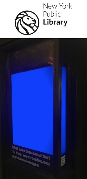 Ellen Hackl Fagan, What Does Blue Sound Like? 2017, fluorescent lights, plexiglas, foamboard