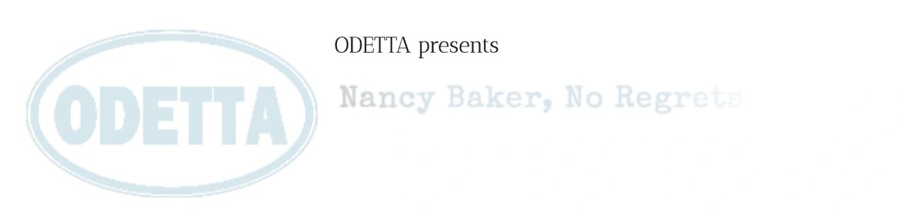 Nancy Baker, No Regrets exhibition at ODETTA