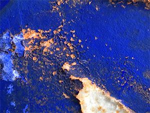 Ellen Hackl Fagan, Seeking the Sound of Cobalt Blue_Beach Walk, Detail, 2018
