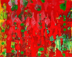 Ellen Hackl Fagan, Nailprint, 2004, Ink, acrylic, oil enamel, clayboard panel