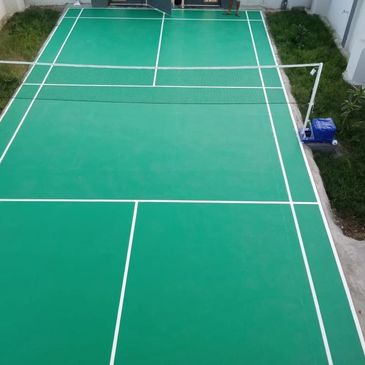 Acrylic sports surface & PU cushioned sports surface for outdoor sports courts.