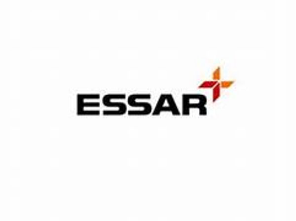 The Essar logo with stylized orange and red star-like design.