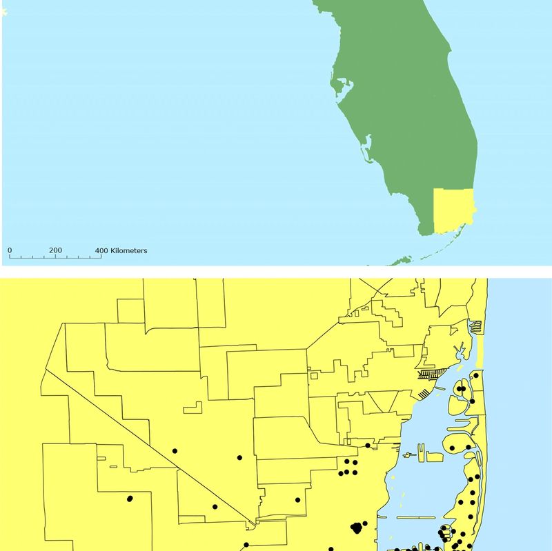 Map of Miami-Dade productions