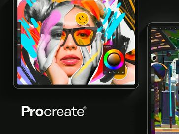 Colorful artwork made on an iPad using the Procreate app. 