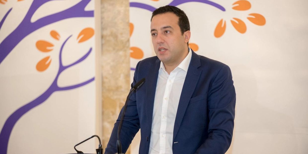 Minister Clint Camilleri at the launch of the Blossom counselling project in Gozo schools.