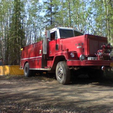 KMVFD's original fire engine in the forest near McCarthy, Alaska