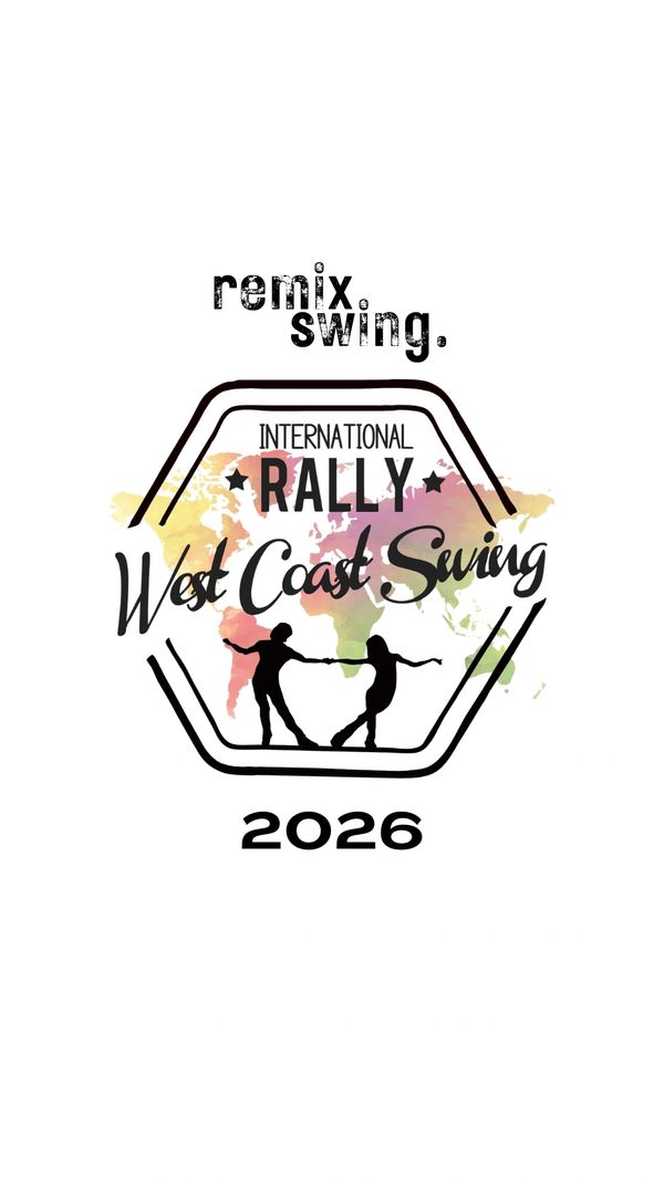 Logo for the 2026 International West Coast Swing Rally event.