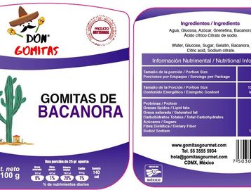 Gomitas Gourmet con Sabor Bacanora - Fabricadas 100% artesanal con la bebida de agave sabor original
