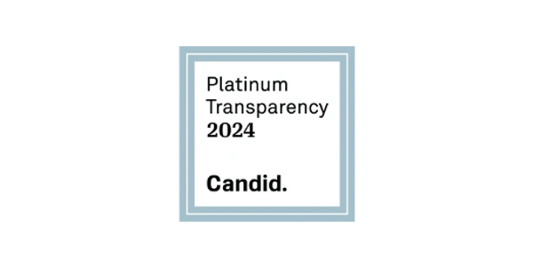 Platinum Transparency highest rating given by Candid, the largest database of non-profits.