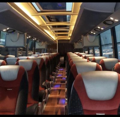 ATC Buses Orlando and Florida Charter motor coach and bus red luxurious interior for the best price