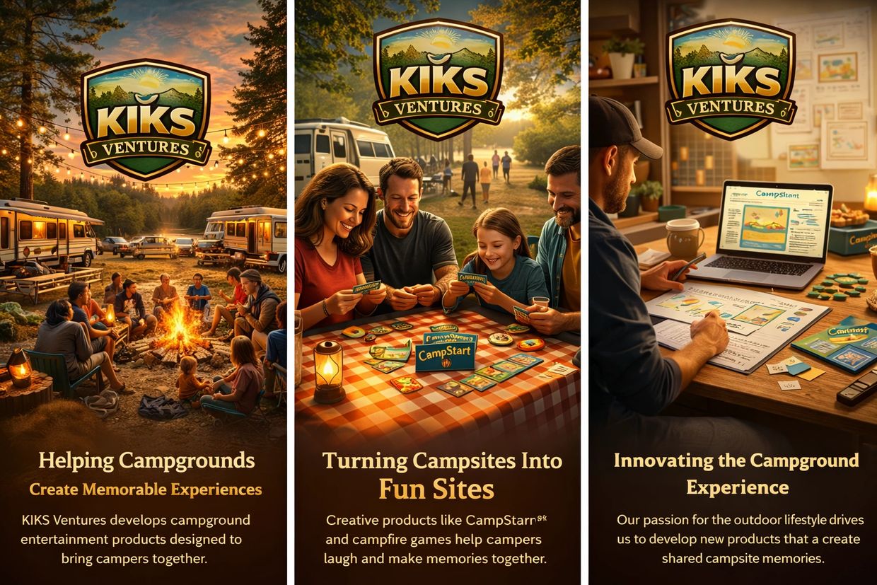 KIKS Ventures enhances camping with fun games and shared experiences.