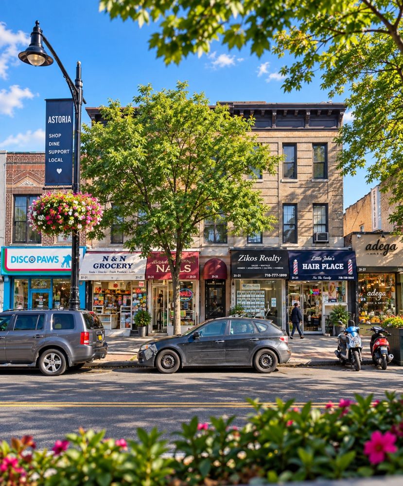Astoria neighborhood businesses and storefronts