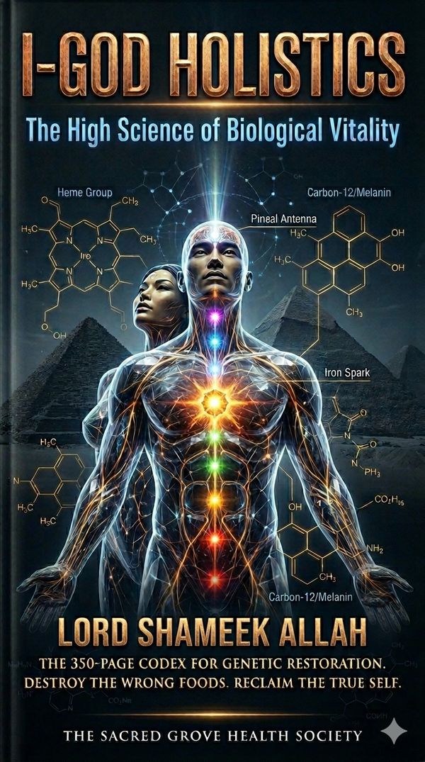 Book cover of I-God Holistics focusing on biological vitality and genetic restoration.
