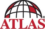 Logo of Atlas with a stylized globe and red accents.