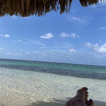 Relaxing and living in bliss at the beach at Sandals Royal Caribbean, Montego Bay, Jamaica