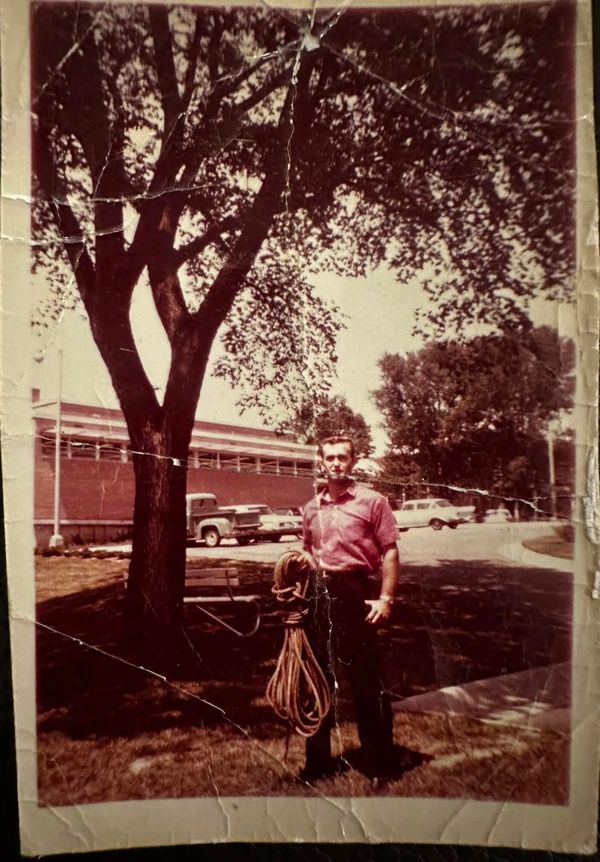 Marv at the rope competition that started a career and a legacy.