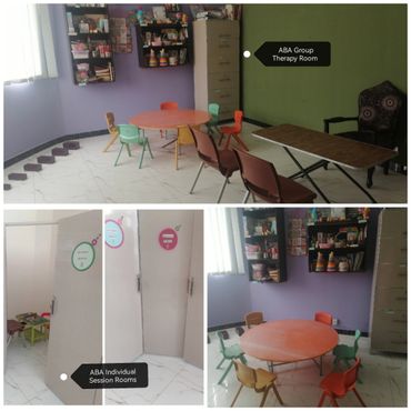 ABA group therapy and individual session room