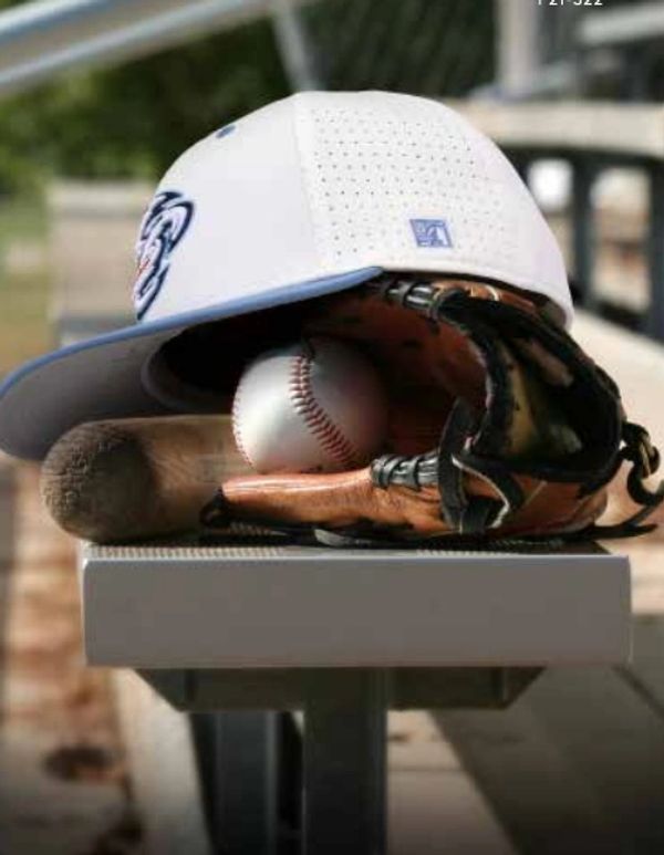 Baseball hat, glove, ball