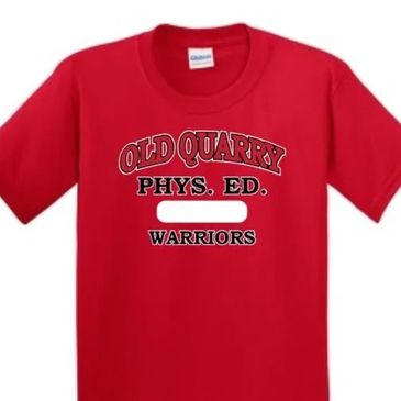 OQMS Physical Ed
OQMS Gym Uniforms
OQMS Gym Shirt
OQMS Personalized
Old Quarry Middle School Gym