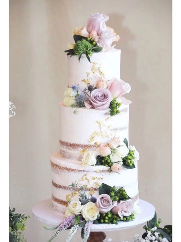 floral naked cake wedding cake engagement cake bridal shower cake spring cake mothers day cake 