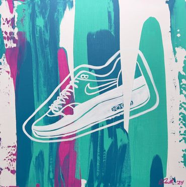 "MAX PRINT" ©2024 ERICA PURNELL - ACRYLIC ON CANVAS
