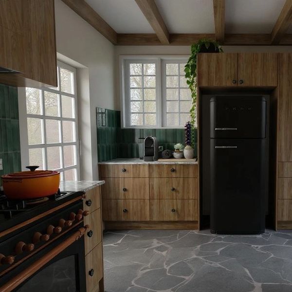 Mid century modern style kitchen design