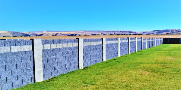 block fence, brick wall, masonry construction