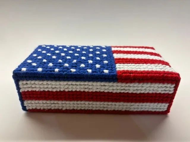 Red White Blue USA FLAG Doorstop