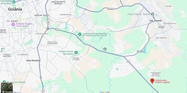 Mapa da região