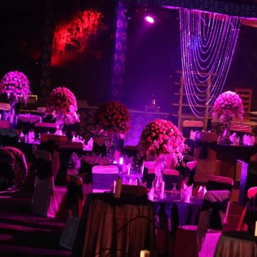 Create an intimate and cozy ambiance for your wedding anniversary event with our elegant round table