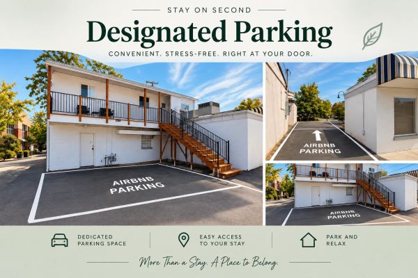 Designated Airbnb parking at a convenient location with easy access.