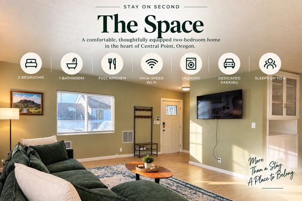 Cozy two-bedroom home living room with natural light and modern amenities.